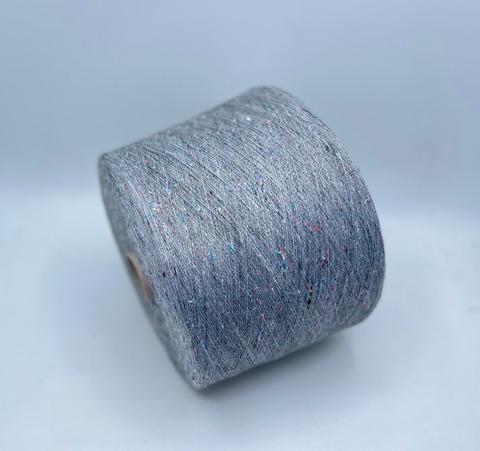 Fil-3 (пр.Италия),art-Emerald 2000м/100гр, 50% Вискоза 16% Лен 30% Полиакрил 4% Шелк , цвет- Серый,твид , арт.27848