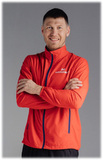 Беговой ветрозащитный костюм Nordski Motion Light Red с прямыми брюками