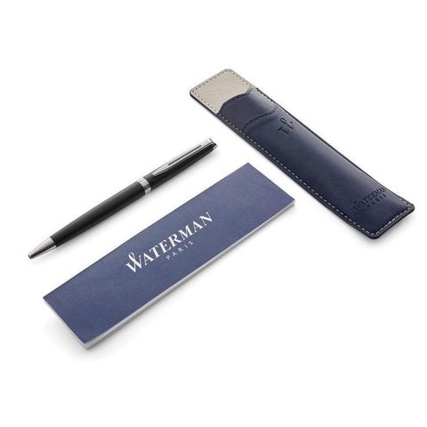 Набор подарочный Waterman Hemisphere Matte Black CT, ручка + чехол (2019832)