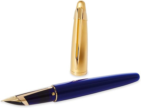 Ручка перьевая Waterman Edson Sapphire Blue GT, F (S0102060)