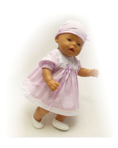 Платье хлопковое - На кукле. Одежда для кукол, пупсов и мягких игрушек.