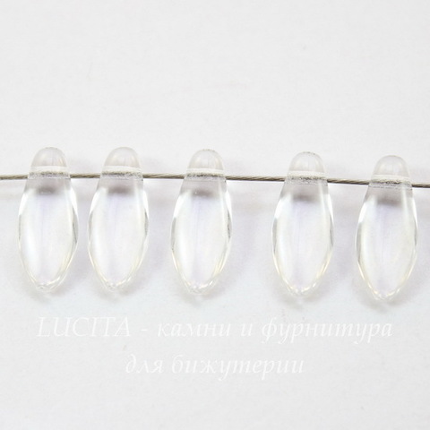 Бусина Dagger Лепесток, 12х5 мм, прозрачная