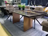 фото 1 Стол ПУАНТО 200 TITANIUM LAWA NERO, керамика / МЕДЬ каркас М-City на profcook.ru