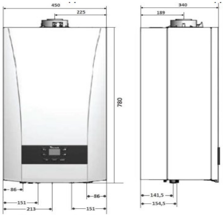Газовый настенный котел Baxi ECO Nova ECO Nova 18F двухконтурный ...