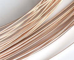 Канитель жесткая розовое золото 1 мм (№1439)