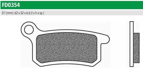 FD0354SD Тормозные колодки дисковые мото OFFROAD DIRT SINTER (FDB2157SG)   NEWFREN