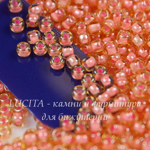 0956 Бисер японский TOHO 11/0, окрашен изнутри - нарцисс/коралл