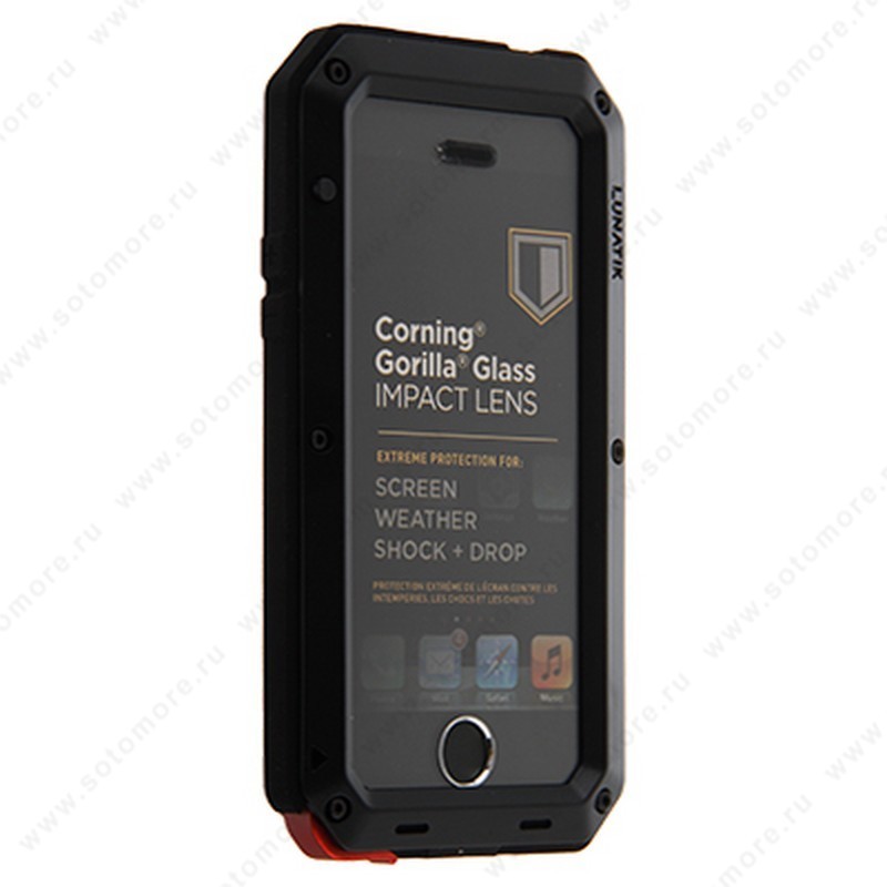 Чехол-противоударный LUNATIK для Apple iPhone SE/ 5s/ 5 металлический бронированый черный