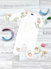 Комбинезон Mjölk Sleep and Play Ламантины, с рукавом реглан