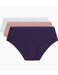 Трусы-боксеры женские  3шт. в упаковке DIM 4H01/3_Фиолетовый/Персик/Белый