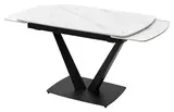 фото 7 Стол ALATRI 120 MATT WHITE MARBLE SOLID CERAMIC / BLACK, DISAUR на profcook.ru