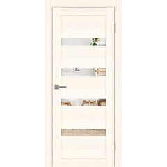 Купить Межкомнатная дверь экошпон Турин 505.12 ясень светлый с зеркалом