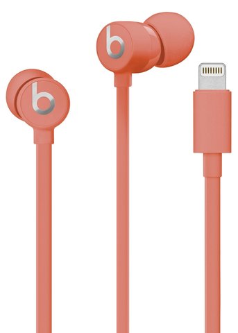 Наушники urBeats3 Earphones with Lightning Connector Coral (MUHV2ZM/A)