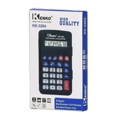 Калькулятор карманный Kenko 8 Bit с крышкой, LCD, 10*6.5*1.2 см, чёрный