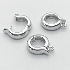 Бейл с замком, цвет серебро, размер 14*11*3,5 мм, цена за 1 шт