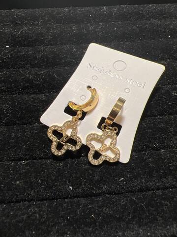 Серьги LV золото