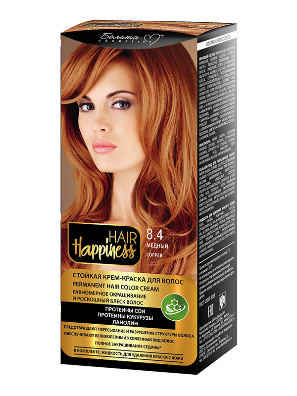 Белита М Hair Happiness Крем-краска для волос аммиачная 8.4 медный