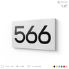 Номер на дверь 566, табличка на дверь для офиса, квартиры, кабинета, аудитории, склада, белая 120х70 мм, Айдентика Технолоджи