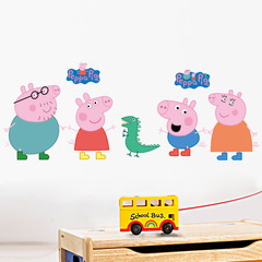 Семья Розовой свинки 3D наклейка