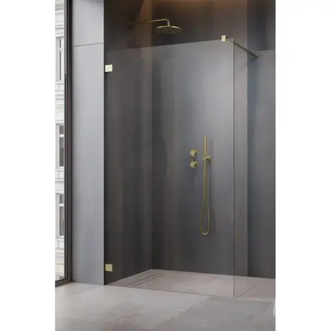 Radaway 10103100-99-01 Essenza Pro Brushed Gold Walk-in 100