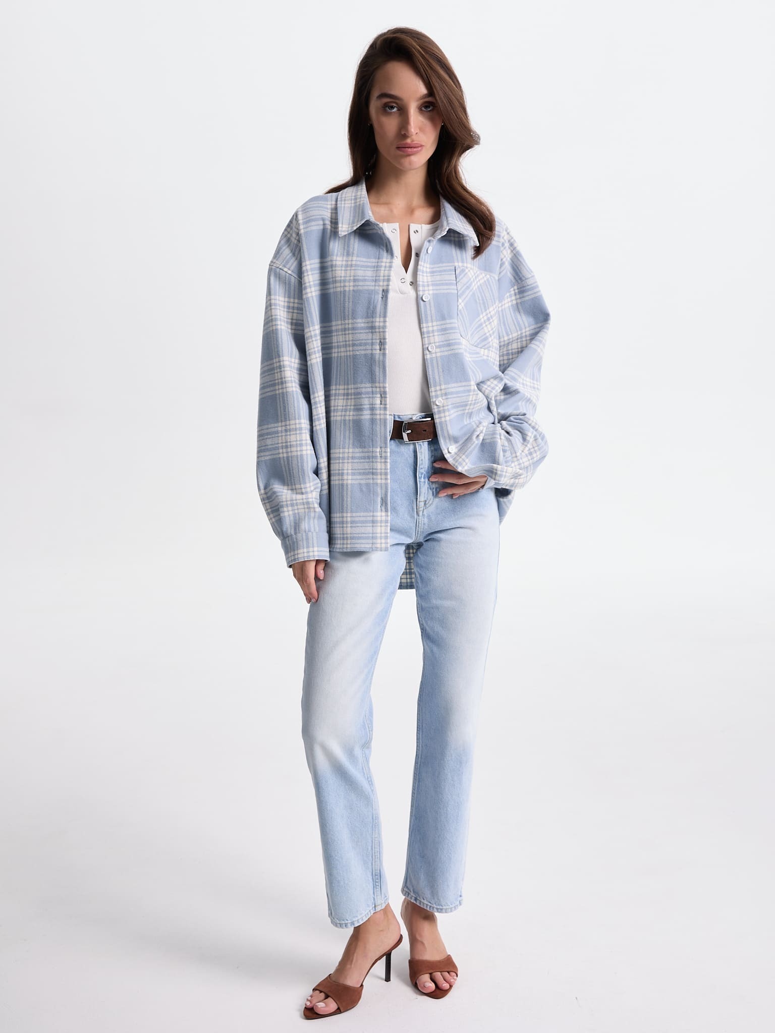 Укороченные джинсы straight