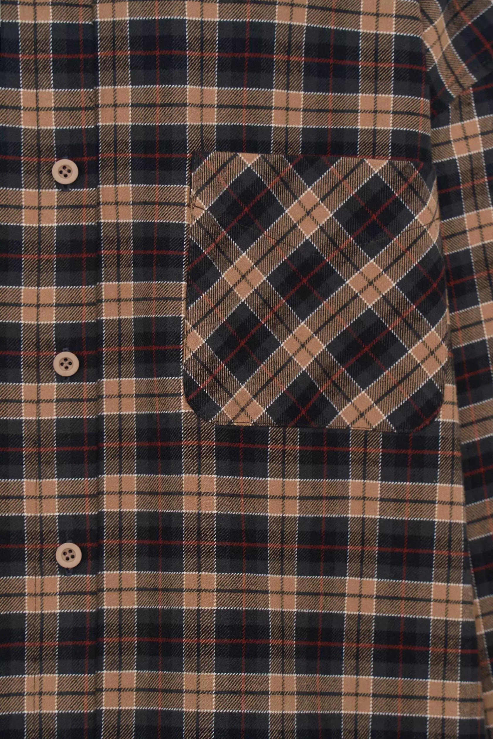 Рубашка в клетку, Коричневая