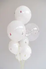 Связка гелиевых шаров милый Цветочная симфония