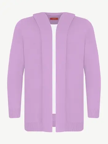 Кардиган с капюшоном из шелка