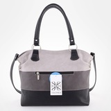 Сумка Саломея 398 мульти итальянский серо-черный