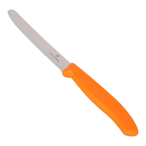Набор Victorinox кухонный, 2 предмета, лезвие волнистое, оранжевый