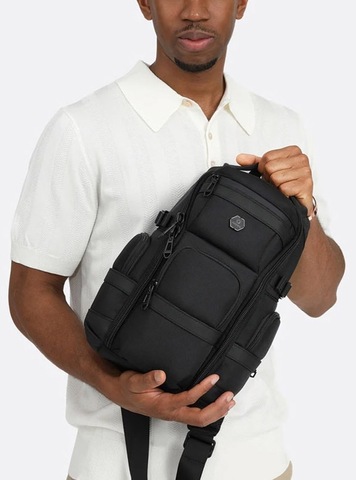 Картинка рюкзак однолямочный Ozuko 9808 Blue - 10