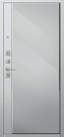 Теплая дверь входная Центурион С-104 зеркало (2026), 2 замка, 2 мм металл, (черный муар+белый кашемир) #3