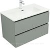 Aquanet 344749 Тумба с раковиной Вега 2.0 80 2 ящ. цв.мисти грин (раковина Ирис) (344749)