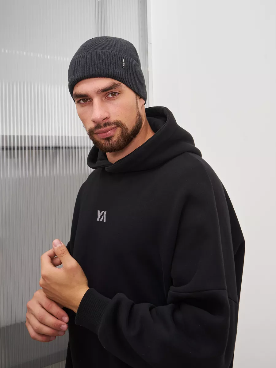 Шапка бини зимняя весенняя с флисом