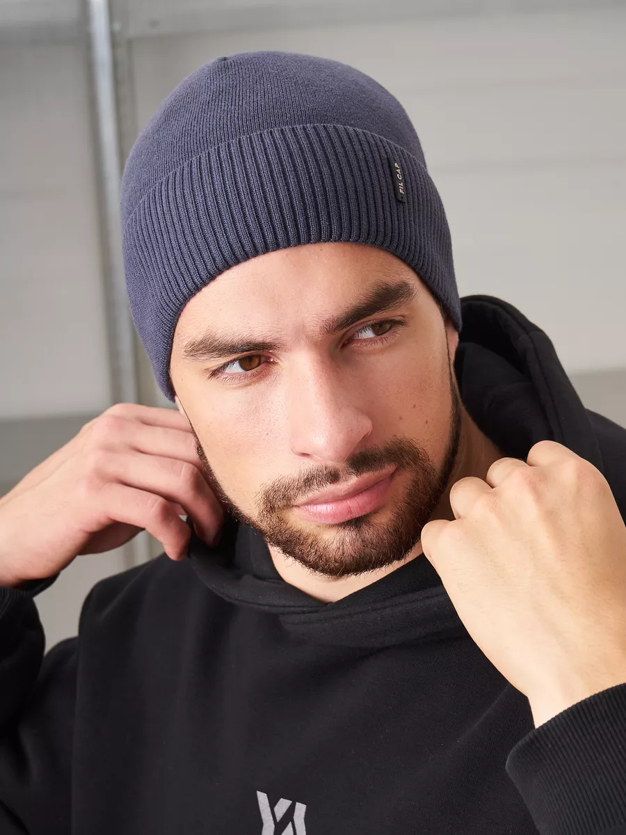 Шапка бини зимняя весенняя с флисом