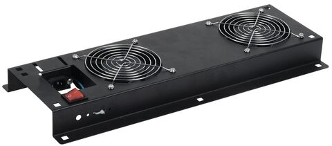 ITK Панель вент. с выкл. 2 вент. без каб. пит. чер.