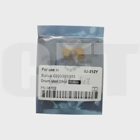 Чип драм-юнита для KONICA MINOLTA Bizhub C200/C200E/C203/C253/C353 (CET) Yellow, (WW), 90000 стр., (унив.), CET8702