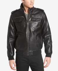 Куртка утепленная мужская LEVI'S FAUX LEATHER SHERPA LINED AVIATOR BOMBER