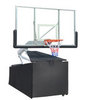 Баскетбольная мобильная складная стойка со щитом 72" (180x105cm) из закаленного стекла, вынос щита 1,5м