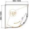 Душевой уголок Cezares MOLVENO-R-1 MOLVENO-R-1-100-C-Cr-IV