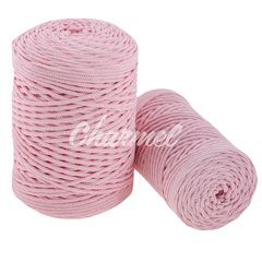 Розовый  Хлопковый шнур 3 мм