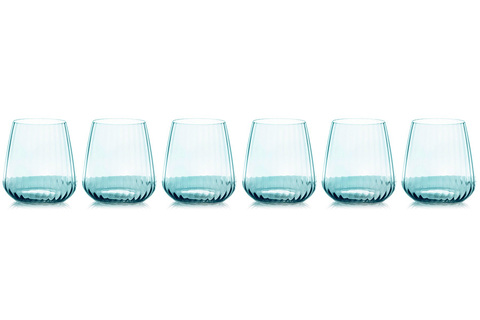 Набор стаканов для виски 6шт 450мл Le Stelle Opium голубой