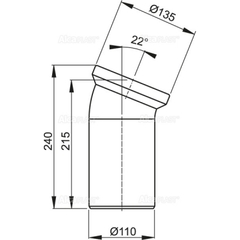 A90-22 Колено для унитаза 22