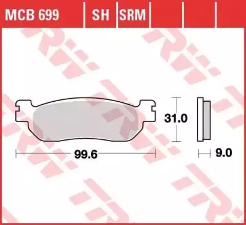 Колодки тормозные дисковые MCB699SH