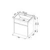 Aquanet 179936 Компл.1 - Тумба Латина 60 цв.белый (фасад бордо) 1 ящ. (179936)