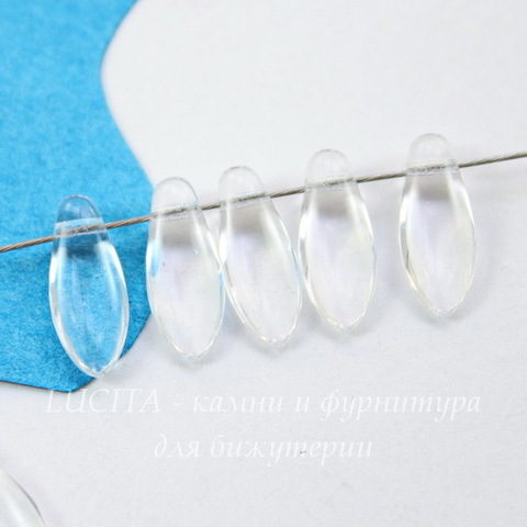 Бусина Dagger Лепесток, 12х5 мм, прозрачная