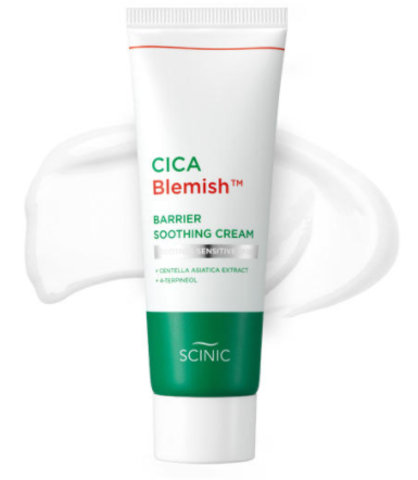 Scinic Cica Blemish Barrier Soothing Cream успокаивающий крем с центеллой азиатской и чайным деревом