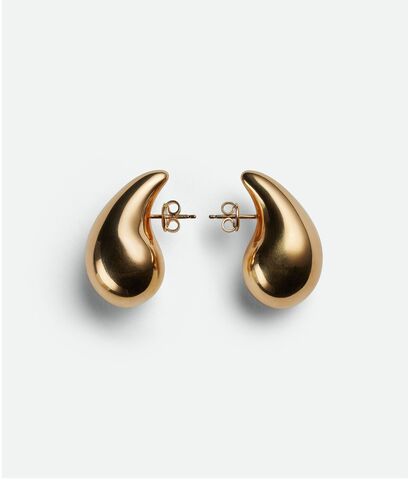 55165- Серьги КАПЛИ Small Drop Earrings BOTTEGA VENETA  в лимонной позолоте lux