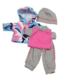 Трикотажный костюм - Розовый. Одежда для кукол, пупсов и мягких игрушек.