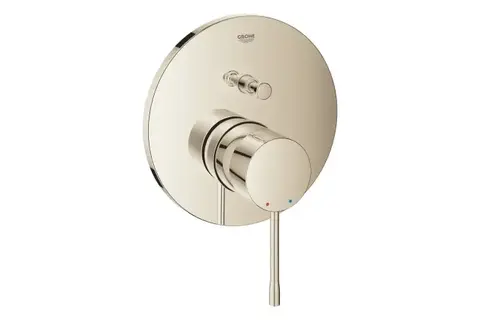 GROHE Essence 24167BE1 Внешняя часть смесителя для ванны скрытого монтажа на 2 потребителя, круглая, никель глянец
